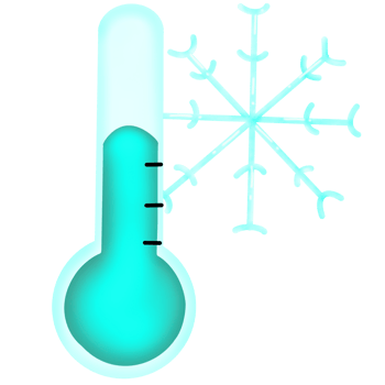 Hot and cold temperature for summer and winter design concept. png