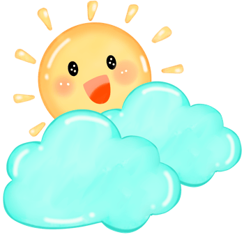 Sun and partly cloudy icon png