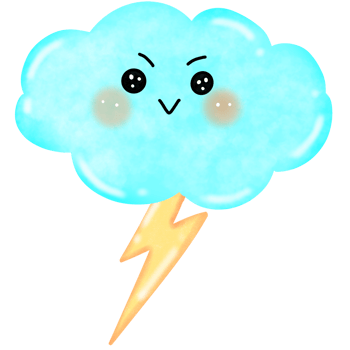 stormy weather icon with rain and lightning bolt png