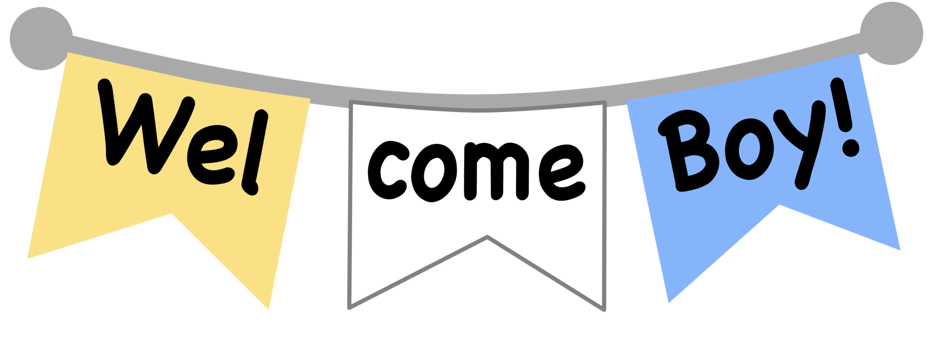 welcome boy flag png
