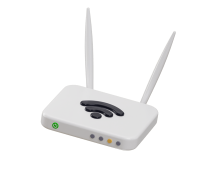 WiFi router with dual antennas png