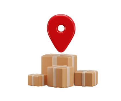 Delivery location symbol with packages png