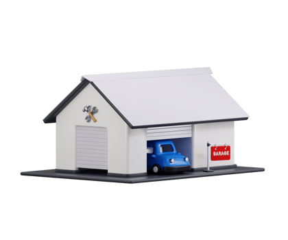 Car repair Garage icon 3d render concept of car mechanic, auto repair, car maintenance center illustration png