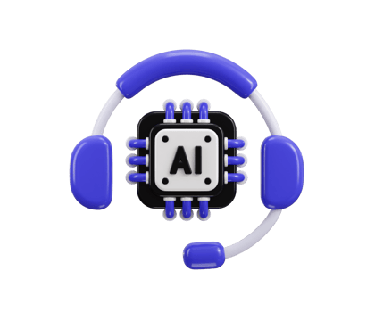 AI assistant icon on online support chatbot icon 3d render concept of artificial intelligence and virtual helper icon illustration png