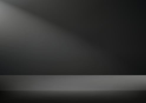 Black background. Black studio room background. Graphic art design. For backdrop, wallpaper, background. illustration. vector