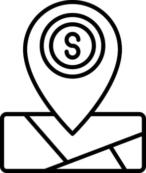 Bank Branch Location Icon vector