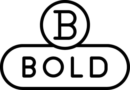 Bold Text Button vector