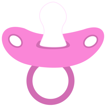 Pink pacifier for baby girls png