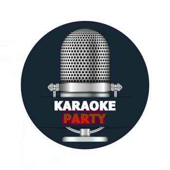 Karaoke party banner vector