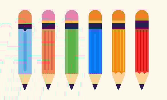 Set of Realistic Colorful Pencils for Art, Education, and Creative Concepts vector