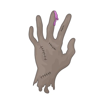 Halloween zombie hands vector
