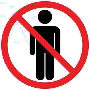 Man do not enter sign design vector