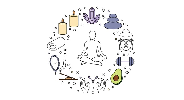 Wellness Journey A Guide to Holistic Health Mindfulness and Healthy Life Choices vector