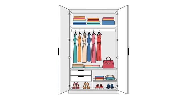A Guide to Efficiently Organizing Your Wardrobe Clothes Accessories and Shoes for Easy Access vector