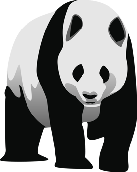 White panda illustration png
