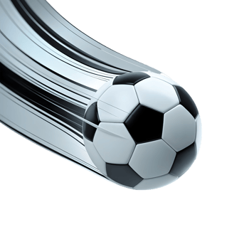 Flying Soccer Ball with Motion Trails Illustration png