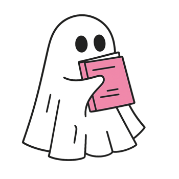 A ghost holding a book in its hand png