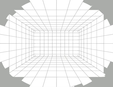 Perspective Grid Pattern Showing a Room with Square Tiles vector