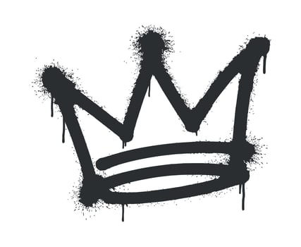 Spray Painted Crown Graphic Design Element vector