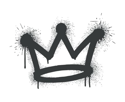 Spray Painted Crown art Graphic Design Elements vector