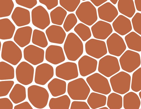 Abstract Giraffe Skin Pattern in Terracotta and White vector
