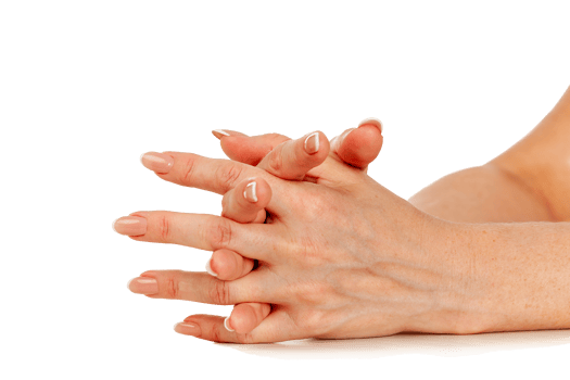 Beautiful female hands with french manicure isolated png
