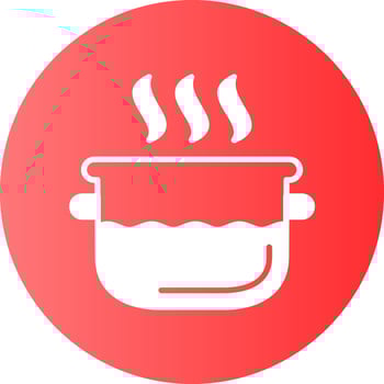 Steaming Circle Gradient Style Icon vector