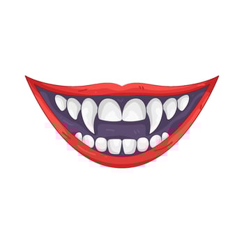 Vampire Mouth with Fangs vector