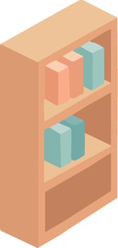 Illustration of Bookshelf with Books vector