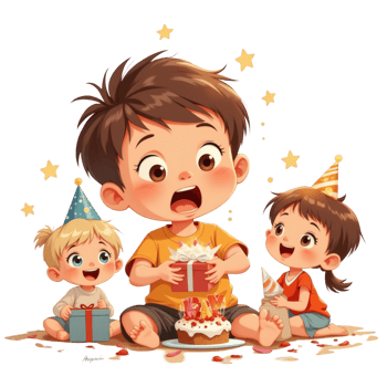 Present Joy With Cartoon Child png