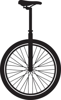 Unicycle Silhouette OneWheeled Cycle, Sport, Ride, Balance vector