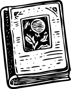 A glyph style illustration representing historical book vector