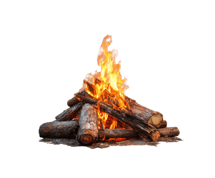 Cozy bonfire for outdoor gatherings and celebrations png