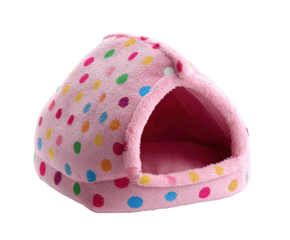 Cozy polka dot pet nest for small animals and pets png
