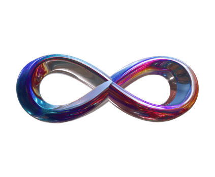 Colorful infinity symbol symbolizing endless creativity png