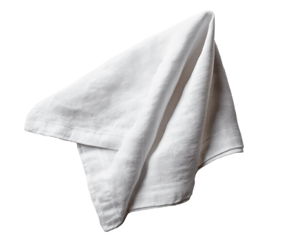 Soft white linen towel for home and spa use png