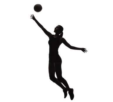 Jumping athlete reaching for basketball in dynamic moment png