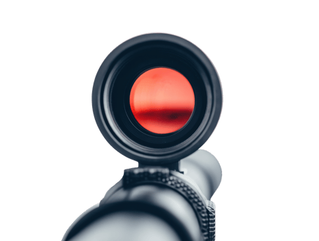 Precision optics with red reticle for accurate shooting png