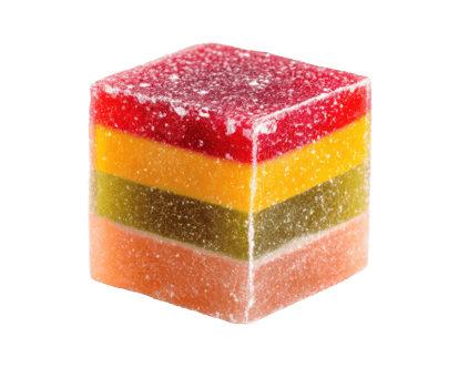 Colorful layered gelatin dessert for festive celebrations and events png