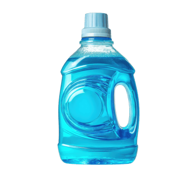 Blue liquid detergent bottle for effective laundry cleaning png