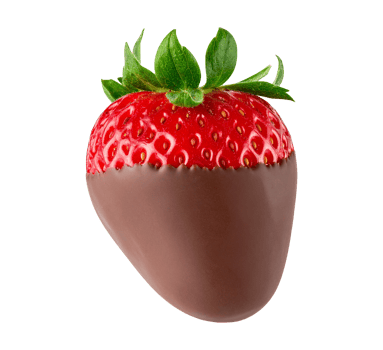 Chocolate covered strawberry isolated on transparent background png