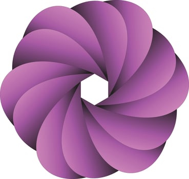 Abstract purple swirling circular design vector