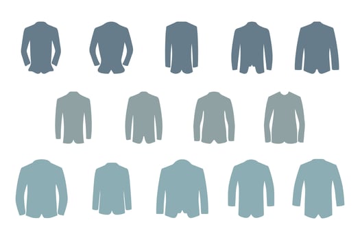 Simple Tuxedo Icon Set Design vector