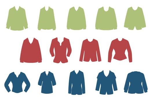 Formal Clothes Icon Set Design vector