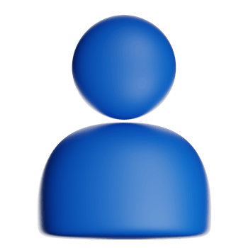 Blue stylized person icon representing user profile png