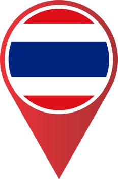 Thailand flag icon pin map png
