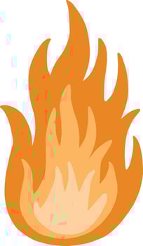 Fire Cartoon Hand Drawn Fire Flame vector