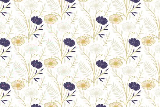 modern botanical floral line pattern crafted with single stroke technique for use in fashion textile production wallpaper design and packaging items vector