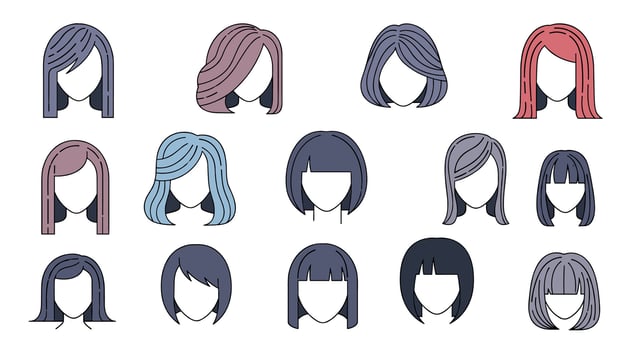 A Comprehensive Guide to Understanding and Styling Different Types of Women's Hair Cuts vector