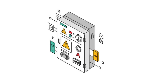 Electrical Panel Components and Wiring Diagram Overview of Circuit Breakers and Connections vector